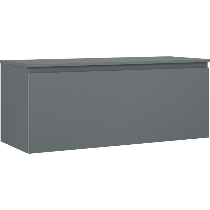 Mexen Orio 120 cm Bathroom Cabinet with Worktop, 1 Drawer, Matte Graphite - 91A10-12047-1-BFC66