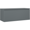 Mexen Orio bathroom vanity 120 cm with countertop, 1 drawer, matte graphite - 91A10-12047-1-BFC66