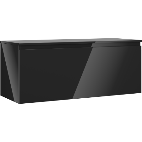Mexen Orio bathroom cabinet for basin 120 cm with countertop, 1 drawer, black gloss - 91A10-12047-1-BFC70