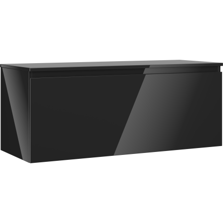 Mexen Orio bathroom cabinet under sink 120 cm with countertop, 1 drawer, black gloss - 91A10-12047-1-BFC70