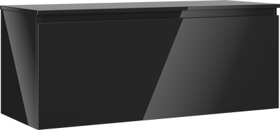 Mexen Orio bathroom cabinet under sink 120 cm with countertop, 1 drawer, black gloss - 91A10-12047-1-BFC70