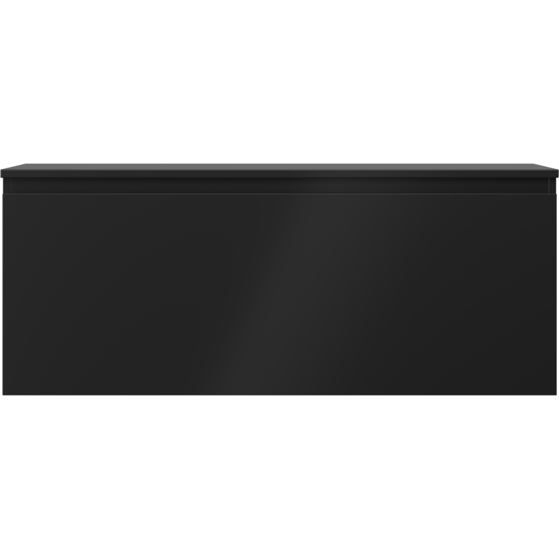 Mexen Orio 120 cm Under-Sink Bathroom Cabinet with Countertop, 1 Drawer, Matte Black - 91A10-12047-1-BFC71