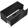 Mexen Orio 120 cm Bathroom Cabinet with Countertop, 1 Drawer, Matte Black - 91A10-12047-1-BFC71