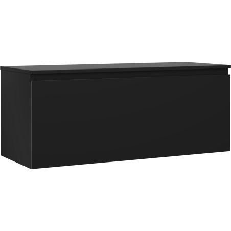 Mexen Orio 120 cm Bathroom Cabinet with Countertop, 1 Drawer, Matte Black - 91A10-12047-1-BFC71