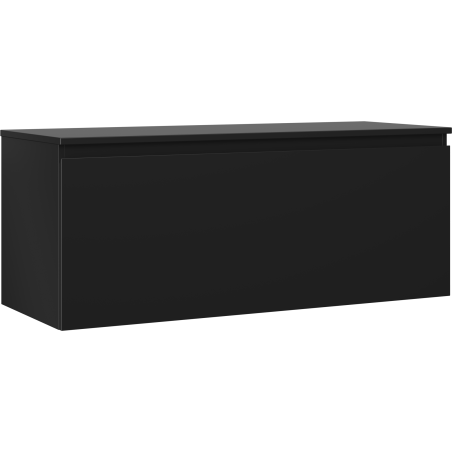 Mexen Orio 120 cm Under-Sink Bathroom Cabinet with Countertop, 1 Drawer, Matte Black - 91A10-12047-1-BFC71