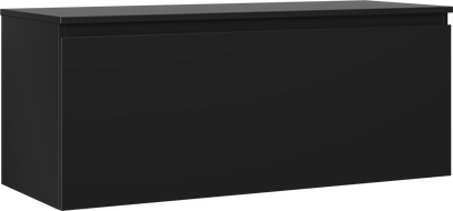 Mexen Orio 120 cm Bathroom Cabinet with Countertop, 1 Drawer, Matte Black - 91A10-12047-1-BFC71