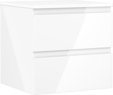 Mexen Orio bathroom cabinet under-sink 50 cm with countertop, 2 drawers, white gloss - 91A10-05047-2-BFFC00