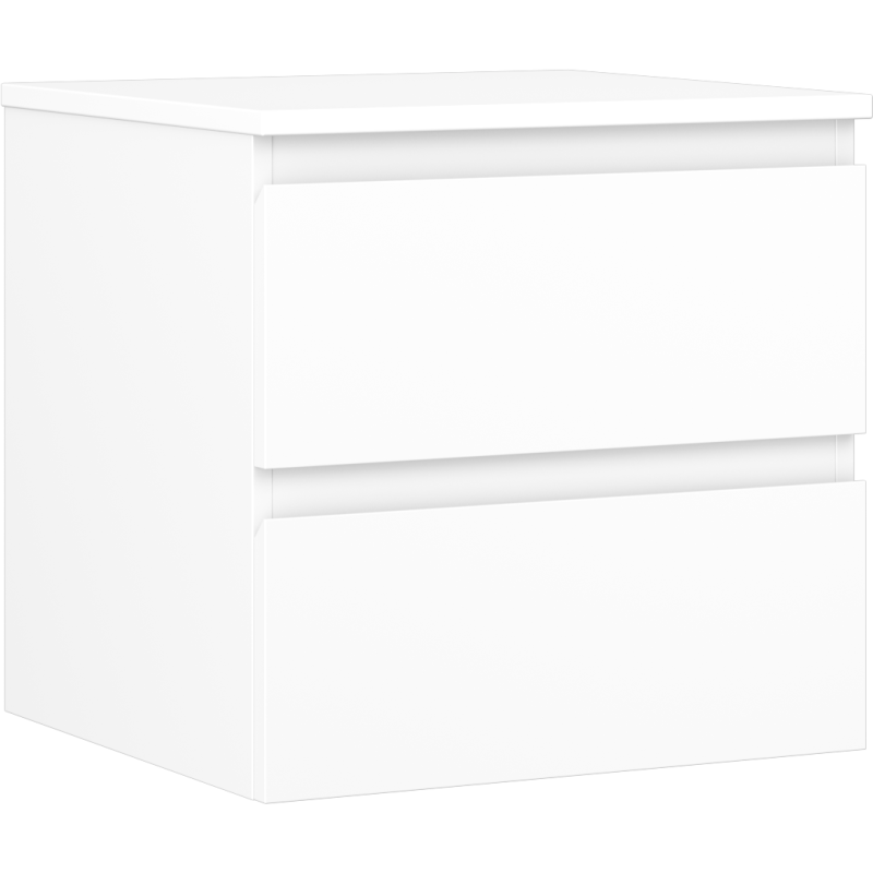 Mexen Orio bathroom cabinet under-sink 50 cm with countertop, 2 drawers, matt white - 91A10-05047-2-BFFC01