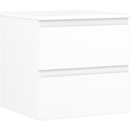 Mexen Orio bathroom cabinet under-sink 50 cm with countertop, 2 drawers, matt white - 91A10-05047-2-BFFC01