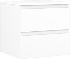Mexen Orio bathroom cabinet under-sink 50 cm with countertop, 2 drawers, matt white - 91A10-05047-2-BFFC01