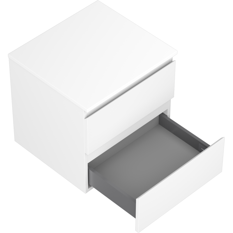 Mexen Orio bathroom cabinet 50 cm with countertop, 2 drawers, white matte - 91A10-05047-2-BFFC01