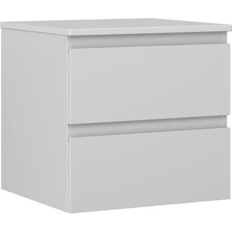 Mexen Orio bathroom cabinet under washbasin 50 cm with countertop, 2 drawers, matte gray - 91A10-05047-2-BFFC62