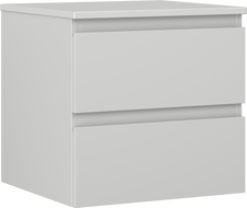 Mexen Orio bathroom cabinet under washbasin 50 cm with countertop, 2 drawers, matte gray - 91A10-05047-2-BFFC62
