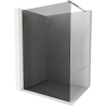 Mexen Kioto Walk-in Shower Screen 80 x 200 cm, Graphite 8 mm, Rose Gold - 800-080-101-60-40