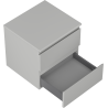 Mexen Orio bathroom cabinet under washbasin 50 cm with countertop, 2 drawers, matte gray - 91A10-05047-2-BFFC62