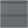 Mexen Orio bathroom cabinet under the sink 50 cm with countertop, 2 drawers, matte graphite - 91A10-05047-2-BFFC66