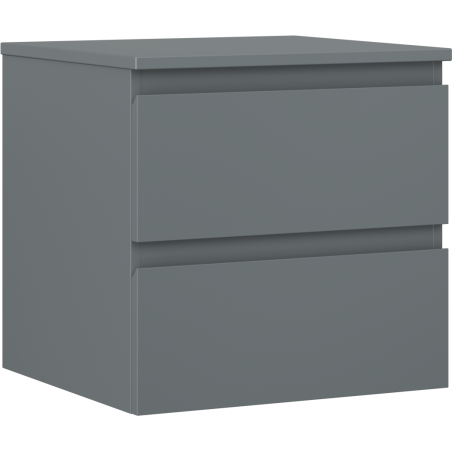 Mexen Orio bathroom cabinet under the sink 50 cm with countertop, 2 drawers, matte graphite - 91A10-05047-2-BFFC66