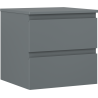 Mexen Orio bathroom cabinet under the sink 50 cm with countertop, 2 drawers, matte graphite - 91A10-05047-2-BFFC66