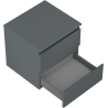 Mexen Orio bathroom cabinet under the sink 50 cm with countertop, 2 drawers, matte graphite - 91A10-05047-2-BFFC66
