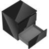 Mexen Orio bathroom cabinet under sink 50 cm with countertop, 2 drawers, black gloss - 91A10-05047-2-BFFC70