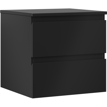 Mexen Orio bathroom cabinet with countertop 50 cm, 2 drawers, black matte - 91A10-05047-2-BFFC71
