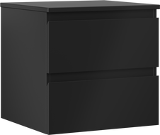 Mexen Orio bathroom cabinet with countertop 50 cm, 2 drawers, black matte - 91A10-05047-2-BFFC71