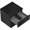 Mexen Orio bathroom cabinet with countertop 50 cm, 2 drawers, black matte - 91A10-05047-2-BFFC71
