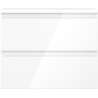 Mexen Orio bathroom cabinet under-sink 60 cm with countertop, 2 drawers, white gloss - 91A10-06047-2-BFFC00