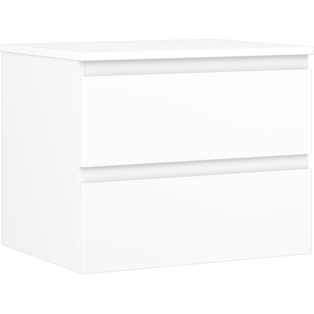 Mexen Orio bathroom cabinet under the sink 60 cm with countertop, 2 drawers, white matte - 91A10-06047-2-BFFC01