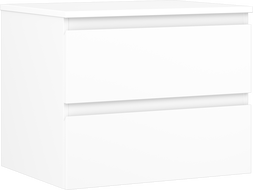 Mexen Orio bathroom cabinet under sink 60 cm with countertop, 2 drawers, matte white - 91A10-06047-2-BFFC01