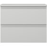Mexen Orio bathroom vanity unit 60 cm with countertop, 2 drawers, matte gray - 91A10-06047-2-BFFC62