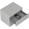 Mexen Orio bathroom vanity unit 60 cm with countertop, 2 drawers, matte gray - 91A10-06047-2-BFFC62