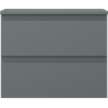 Mexen Orio 60 cm Bathroom Cabinet with Countertop, 2 Drawers, Matte Graphite - 91A10-06047-2-BFFC66