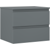 Mexen Orio 60 cm Bathroom Cabinet with Countertop, 2 Drawers, Matte Graphite - 91A10-06047-2-BFFC66