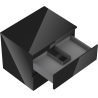 Mexen Orio bathroom cabinet under sink 60 cm with countertop, 2 drawers, black gloss - 91A10-06047-2-BFFC70