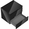Mexen Orio bathroom cabinet under sink 60 cm with countertop, 2 drawers, black gloss - 91A10-06047-2-BFFC70