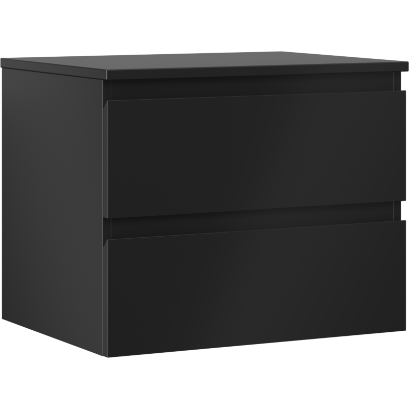 Mexen Orio bathroom cabinet for washbasin 60 cm with countertop, 2 drawers, black matt - 91A10-06047-2-BFFC71