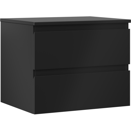 Mexen Orio bathroom cabinet for washbasin 60 cm with countertop, 2 drawers, black matt - 91A10-06047-2-BFFC71