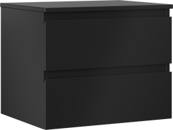 Mexen Orio Bathroom Cabinet Under Sink 60 cm with Countertop, 2 Drawers, Matte Black - 91A10-06047-2-BFFC71