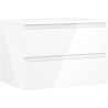 Mexen Orio bathroom cabinet under sink 70 cm with countertop, 2 drawers, white gloss - 91A10-07047-2-BFFC00