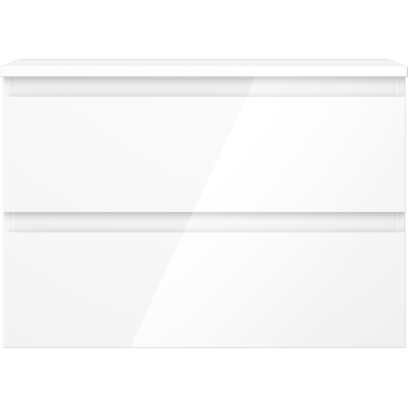 Mexen Orio bathroom cabinet for a washbasin 70 cm with countertop, 2 drawers, white gloss - 91A10-07047-2-BFFC00