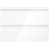 Mexen Orio bathroom cabinet under sink 70 cm with countertop, 2 drawers, white gloss - 91A10-07047-2-BFFC00