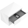 Mexen Orio bathroom cabinet under sink 70 cm with countertop, 2 drawers, white gloss - 91A10-07047-2-BFFC00