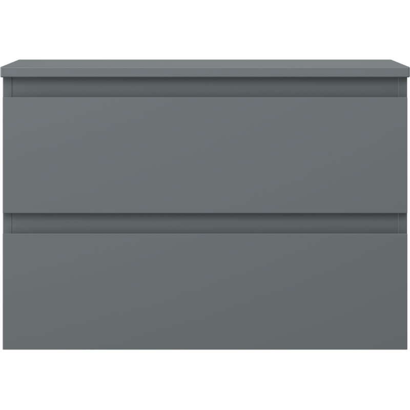 Mexen Orio bathroom cabinet 70 cm with countertop, 2 drawers, matte graphite - 91A10-07047-2-BFFC66