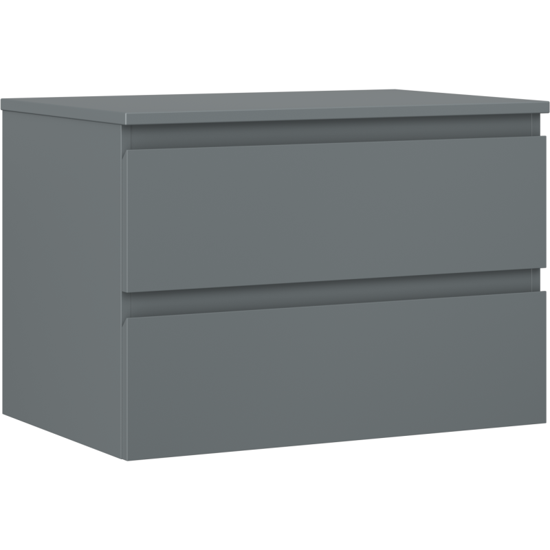 Mexen Orio bathroom cabinet 70 cm with countertop, 2 drawers, matte graphite - 91A10-07047-2-BFFC66