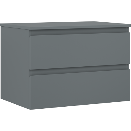Mexen Orio bathroom cabinet 70 cm with countertop, 2 drawers, matte graphite - 91A10-07047-2-BFFC66