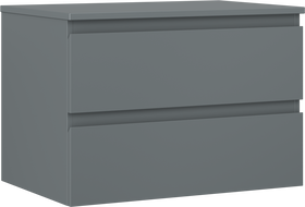 Mexen Orio bathroom cabinet 70 cm with countertop, 2 drawers, matte graphite - 91A10-07047-2-BFFC66