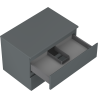 Mexen Orio bathroom cabinet 70 cm with countertop, 2 drawers, matte graphite - 91A10-07047-2-BFFC66
