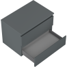 Mexen Orio bathroom cabinet 70 cm with countertop, 2 drawers, matte graphite - 91A10-07047-2-BFFC66