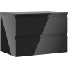 Mexen Orio 70 cm Bathroom Cabinet with Countertop, 2 Drawers, Black Gloss - 91A10-07047-2-BFFC70